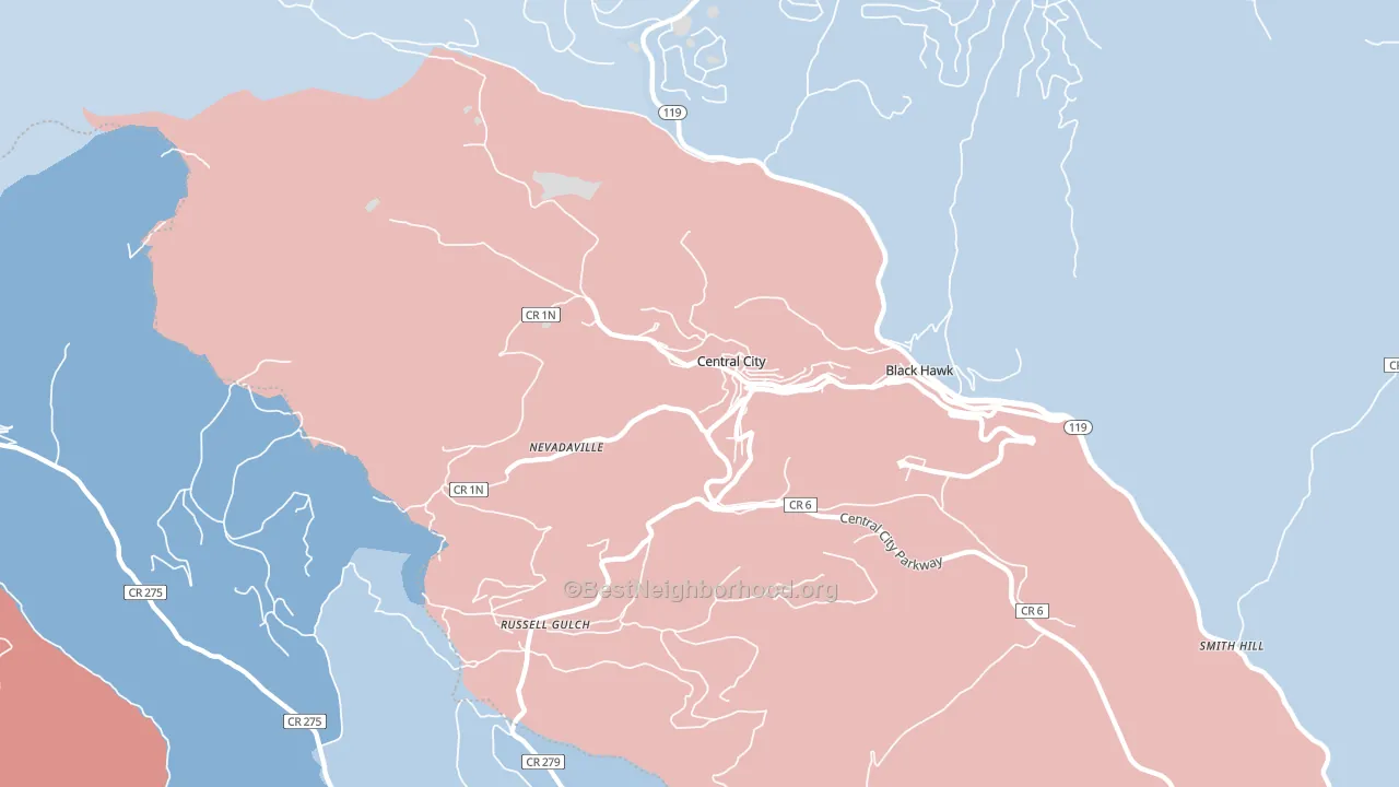 80427, CO block-group political-lean map