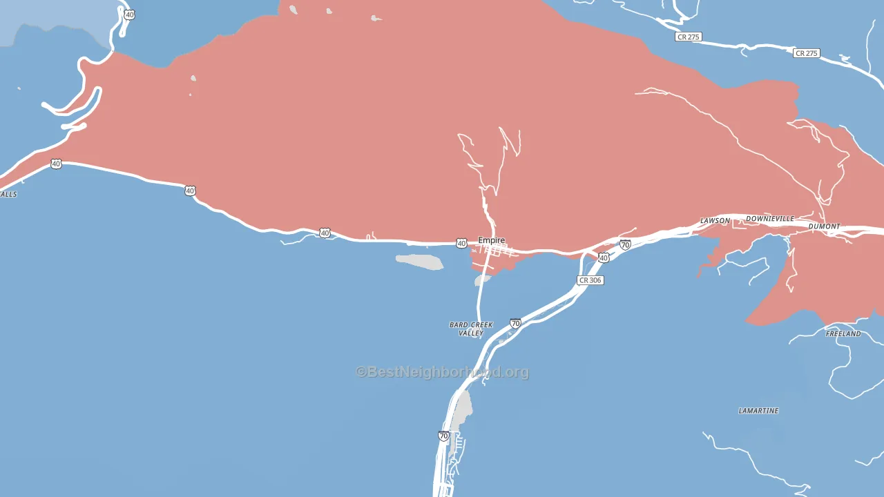 80438, CO block-group political-lean map