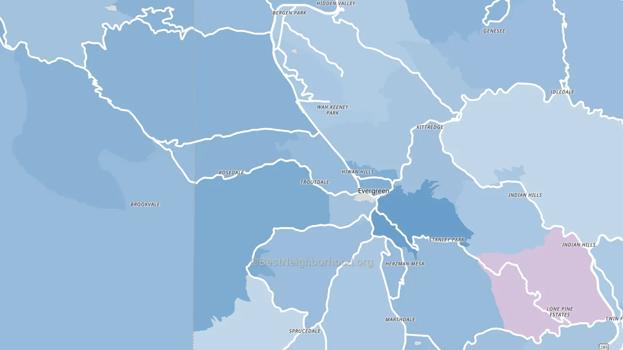 80439, CO block-group political-lean map