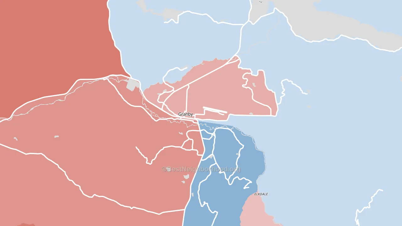 80446, CO block-group political-lean map