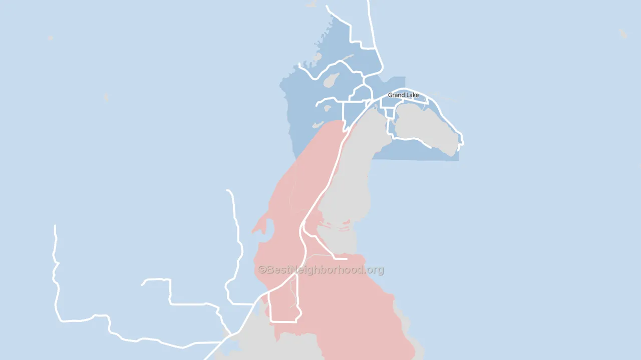 80447, CO block-group political-lean map