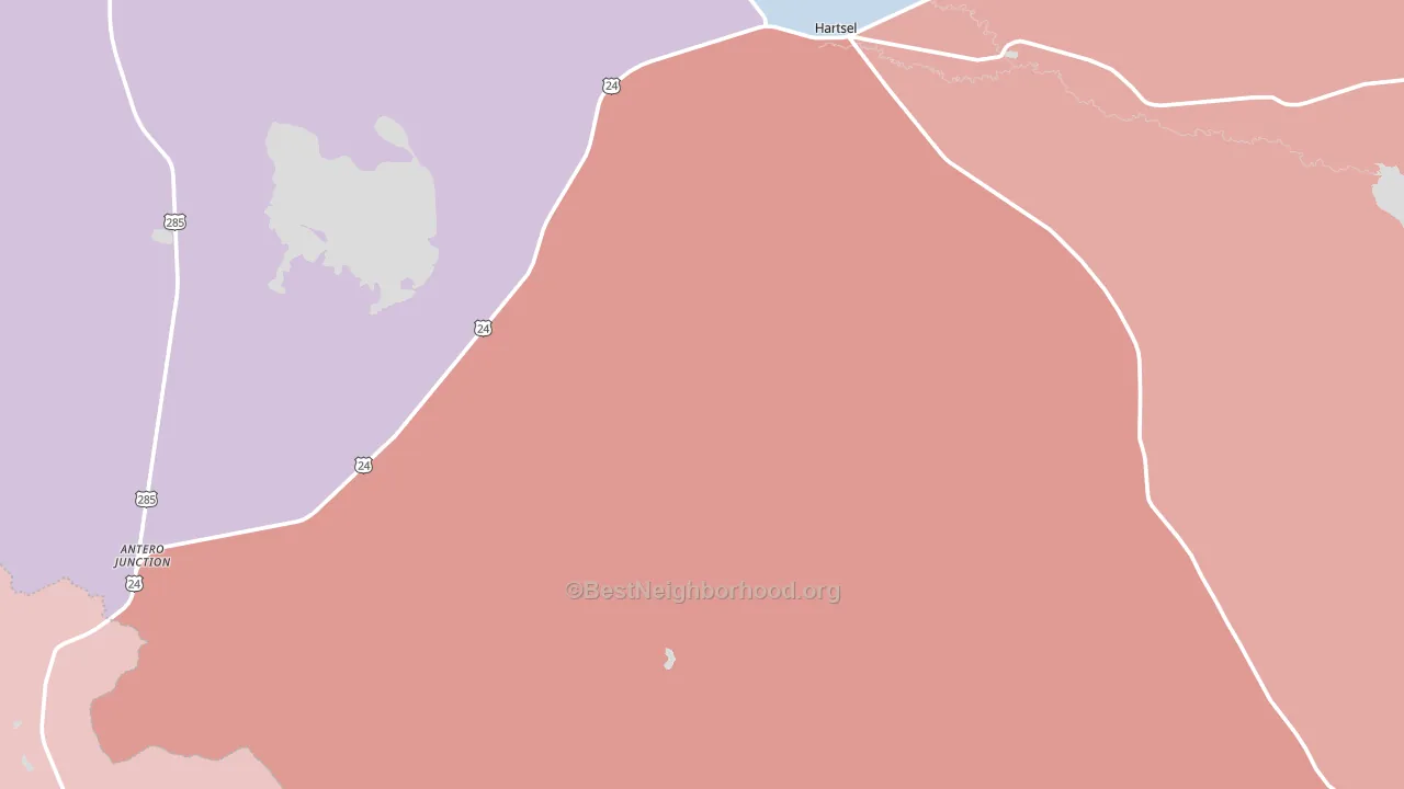 80449, CO block-group political-lean map
