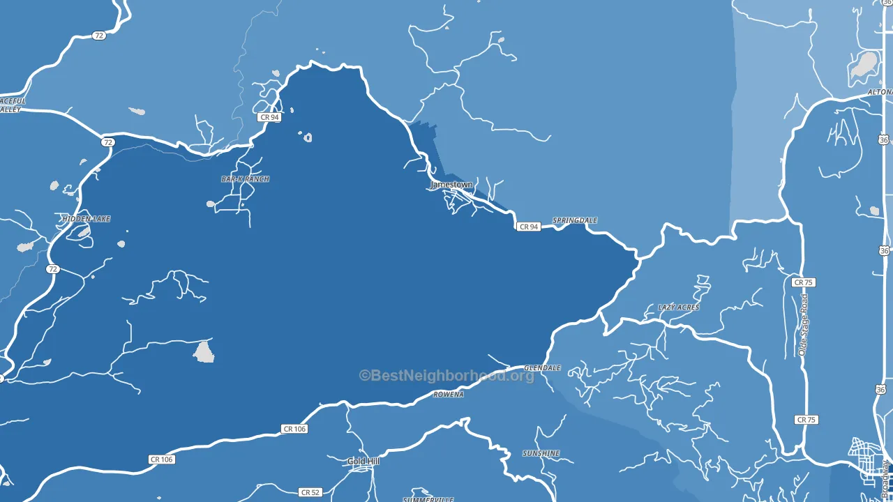 80455, CO block-group political-lean map