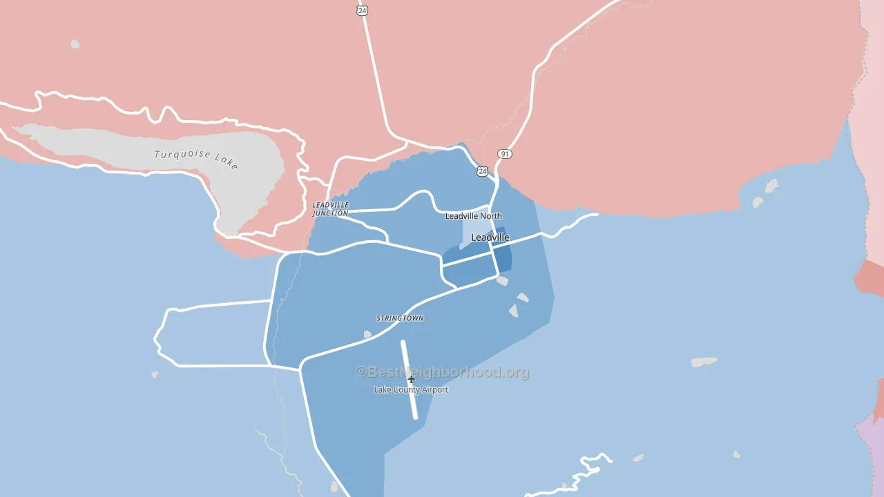80461, CO block-group political-lean map
