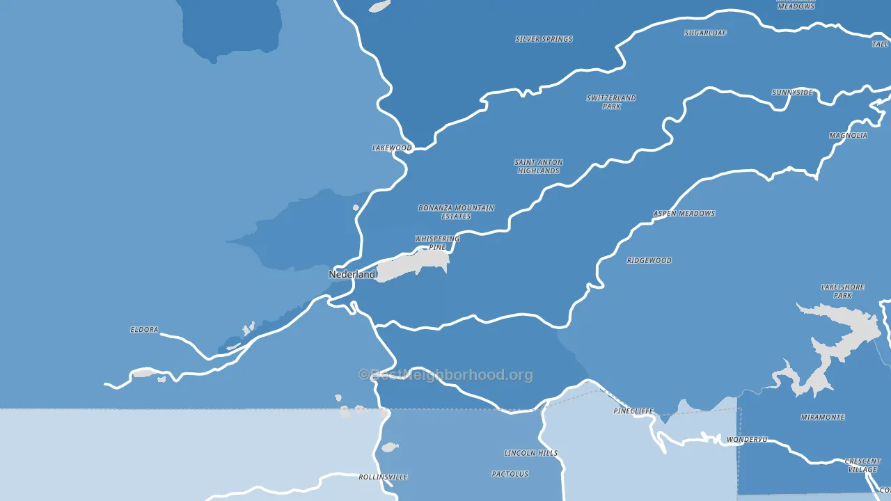 80466, CO block-group political-lean map
