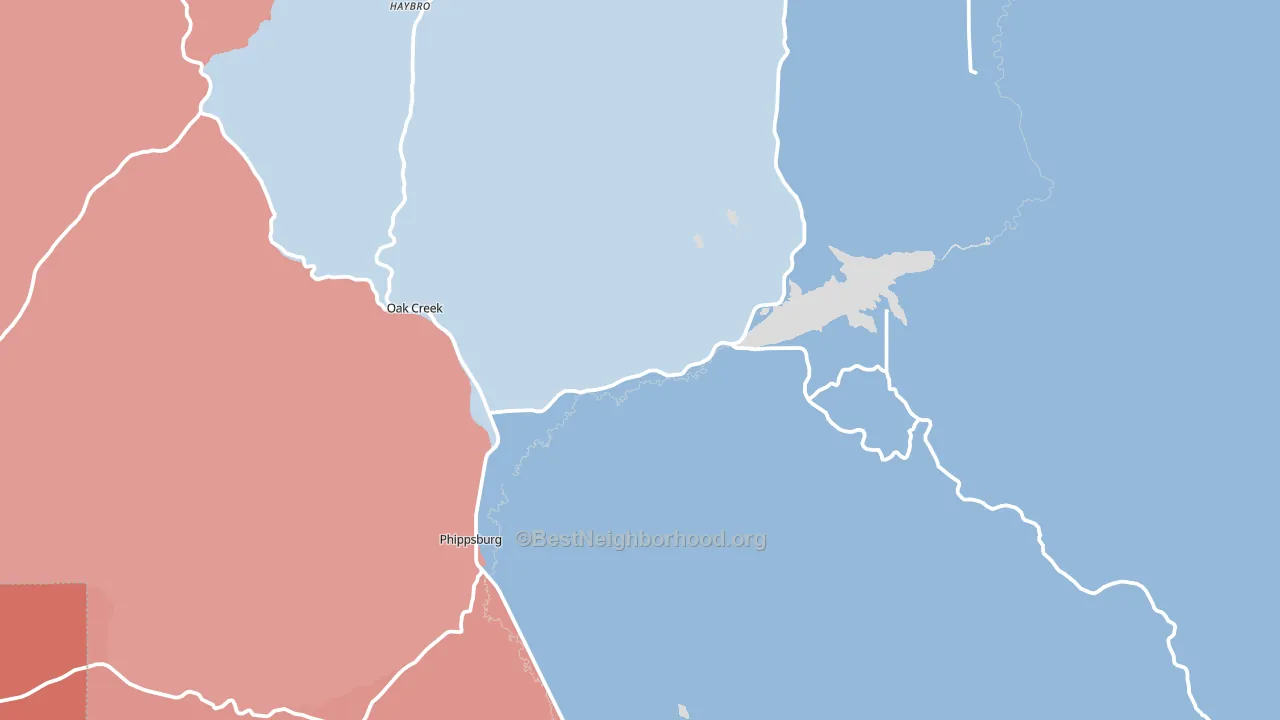 80467, CO block-group political-lean map