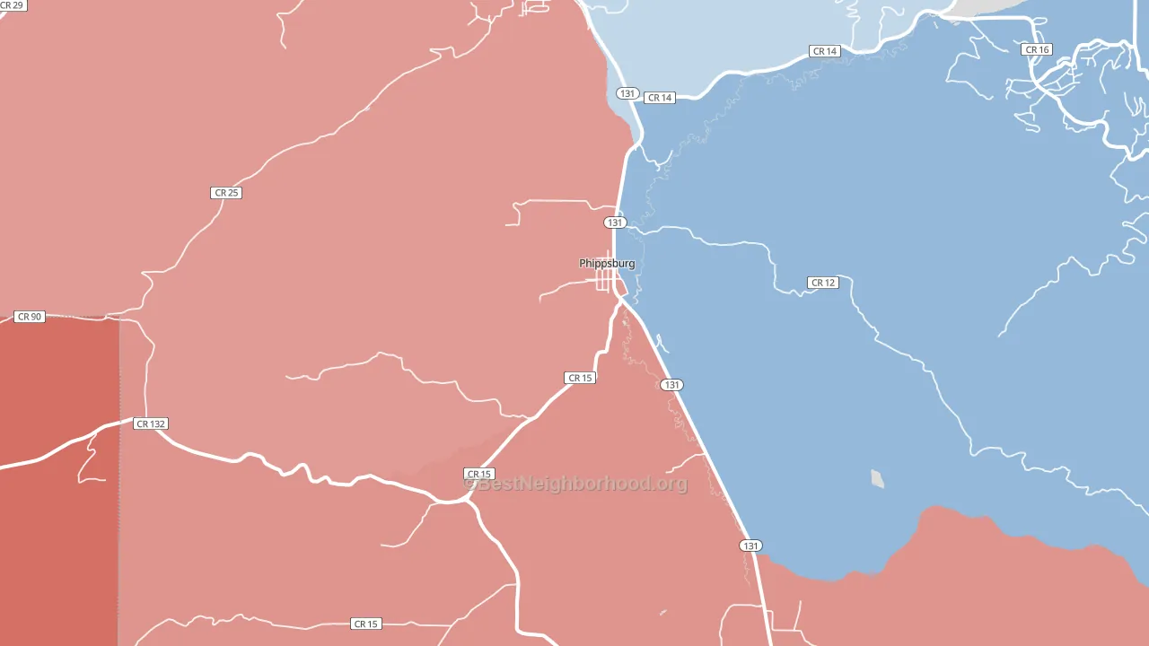 80469, CO block-group political-lean map