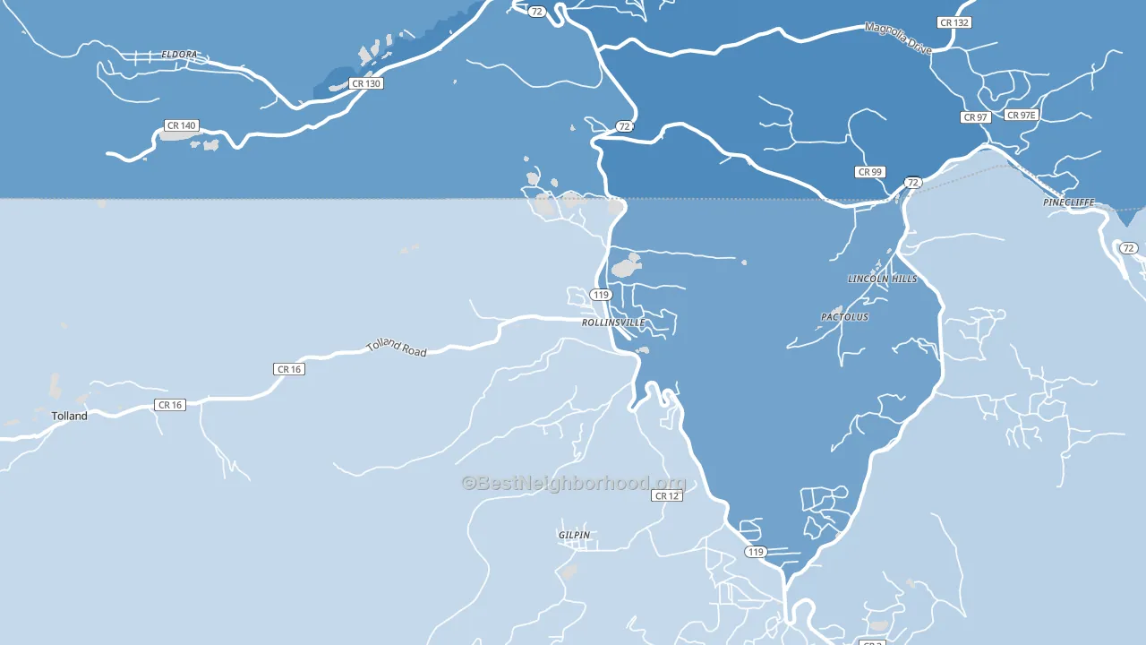 80474, CO block-group political-lean map