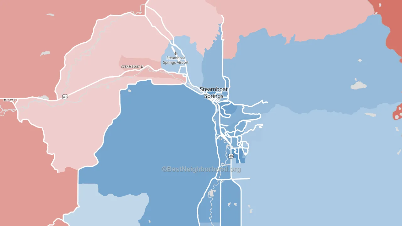80487, CO block-group political-lean map