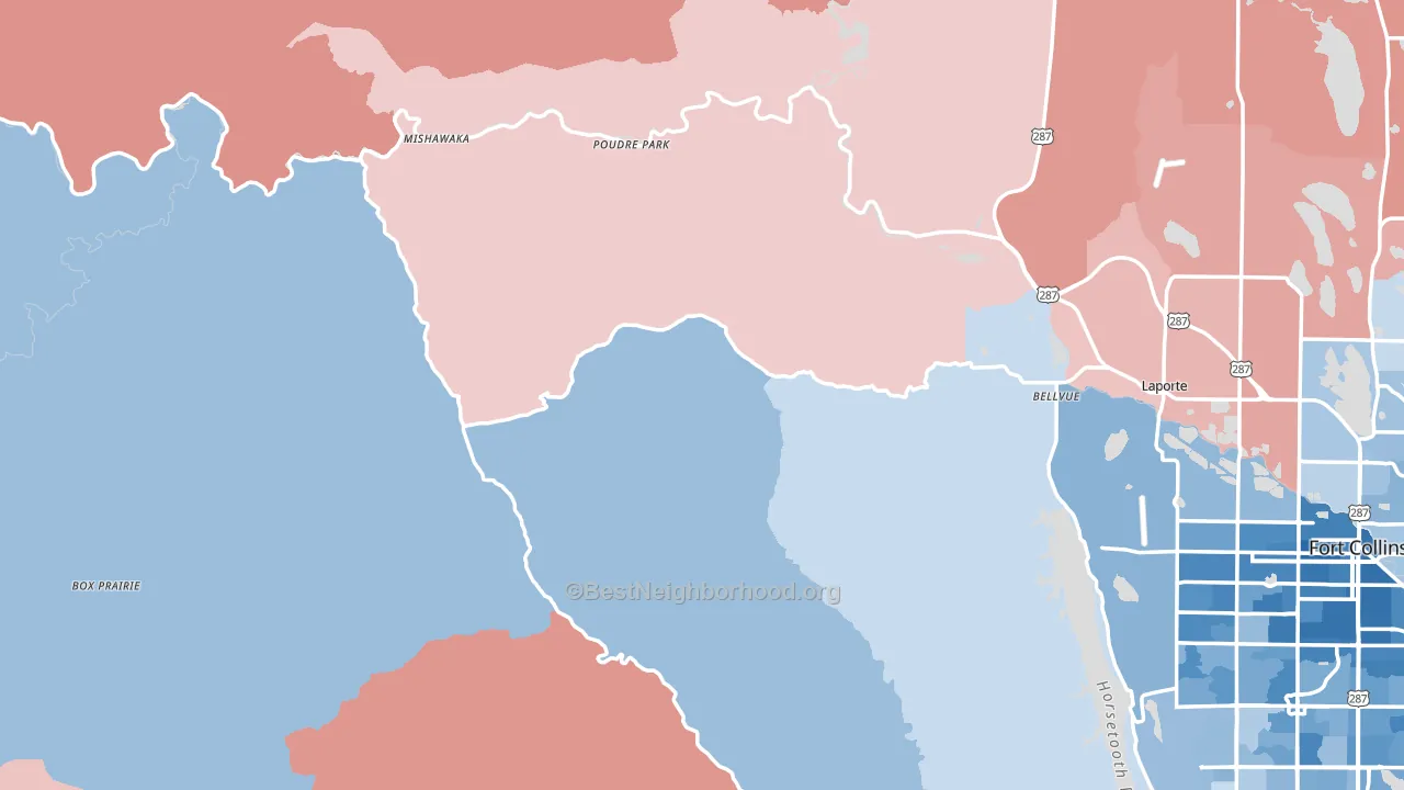 80512, CO block-group political-lean map