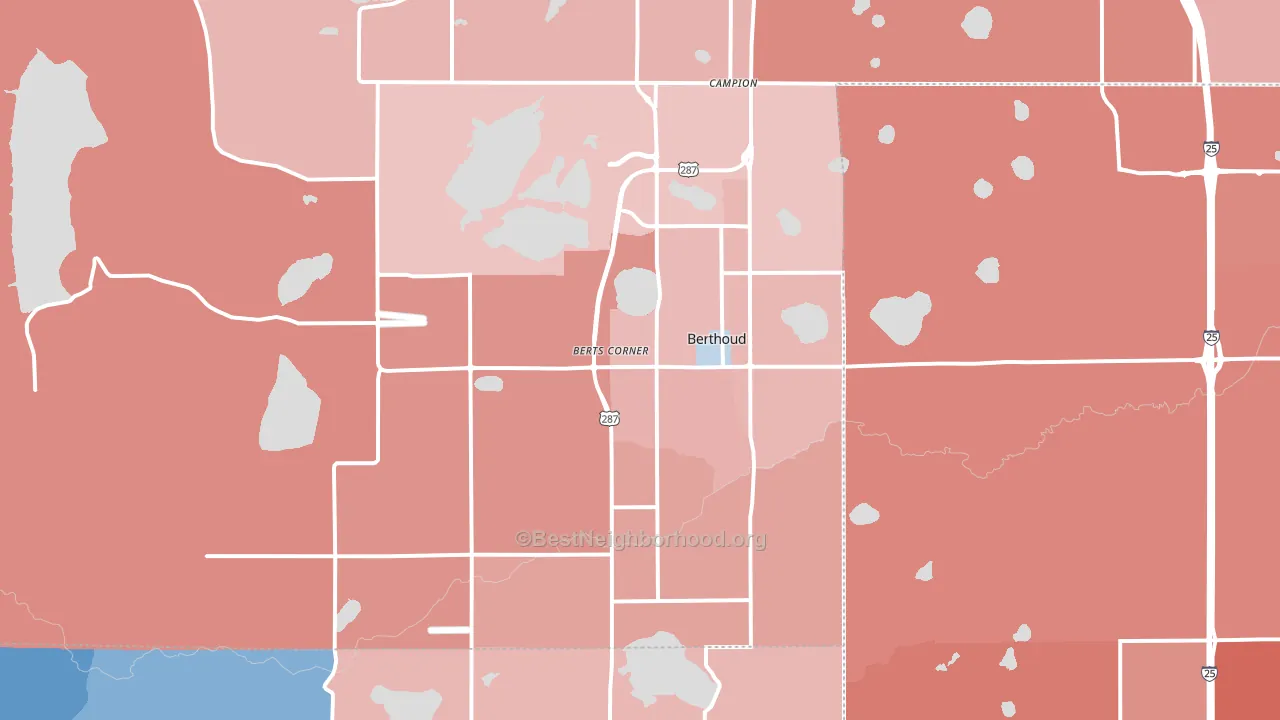 80513, CO block-group political-lean map