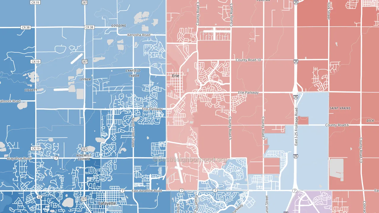 80516, CO block-group political-lean map