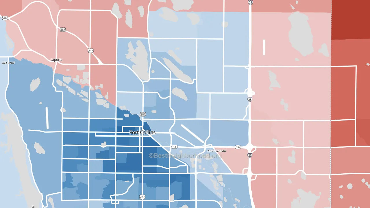 80524, CO block-group political-lean map