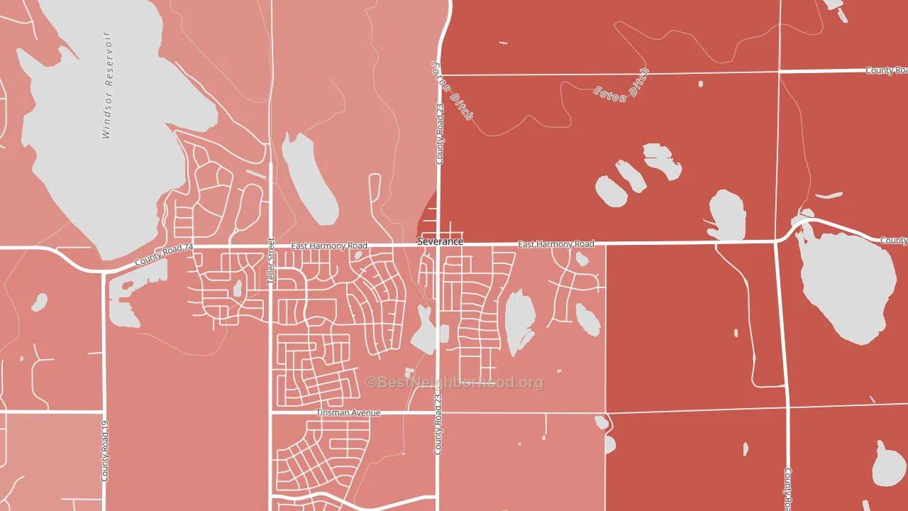 80546, CO block-group political-lean map