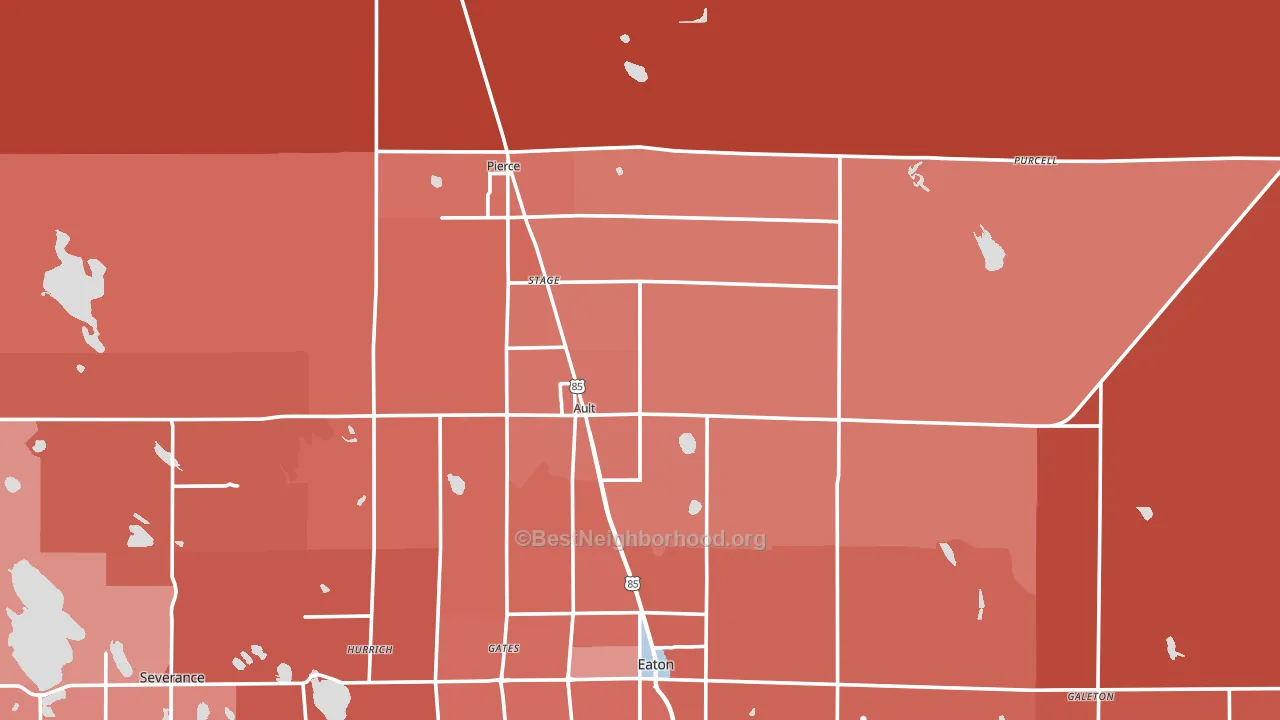 80610, CO block-group political-lean map