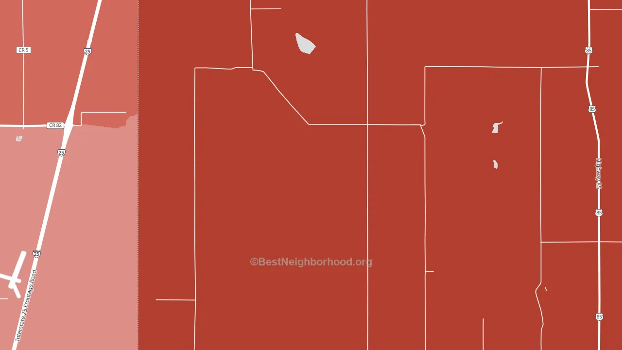 80612, CO block-group political-lean map