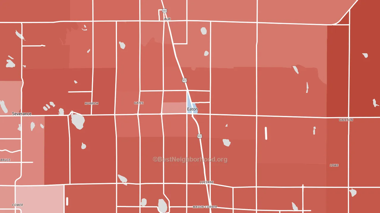 80615, CO block-group political-lean map
