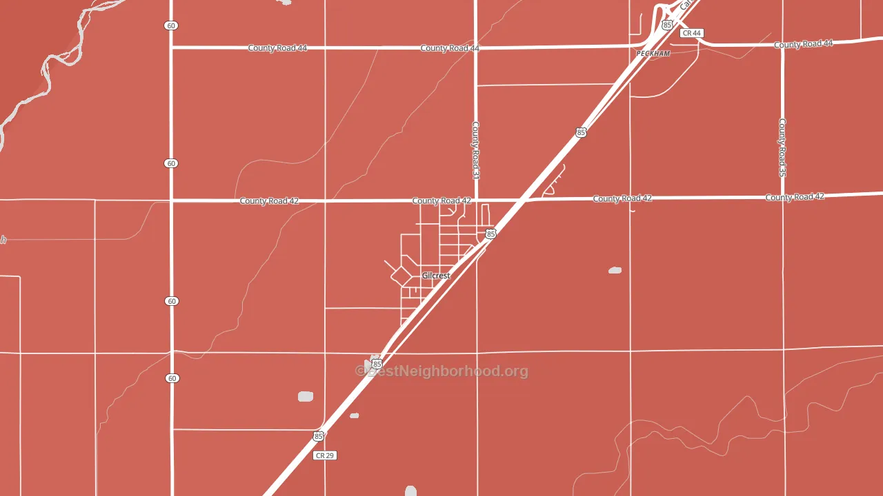 80623, CO block-group political-lean map