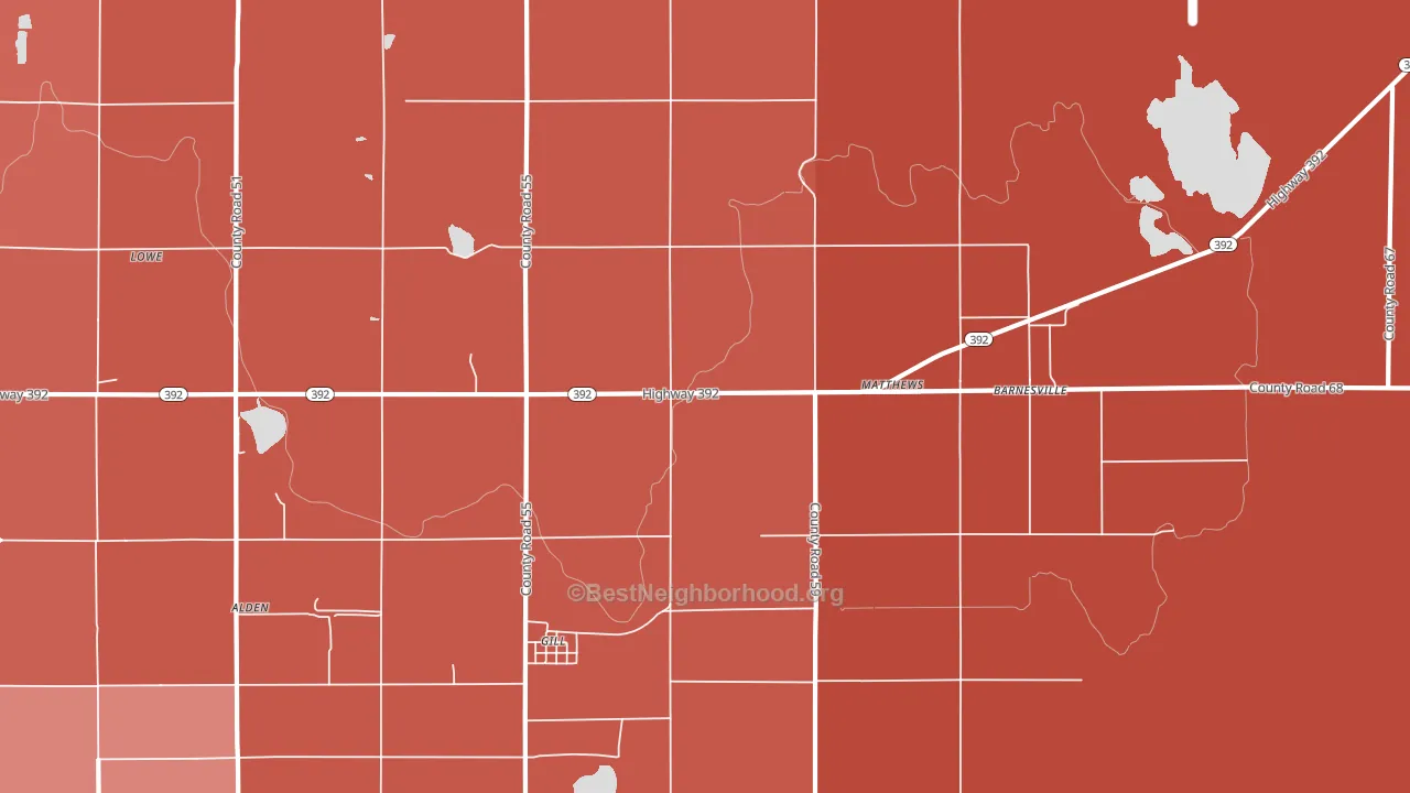 80624, CO block-group political-lean map