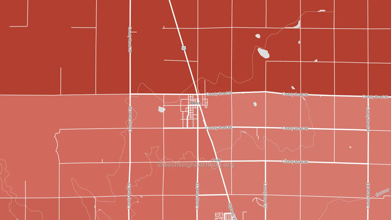 80650, CO block-group political-lean map