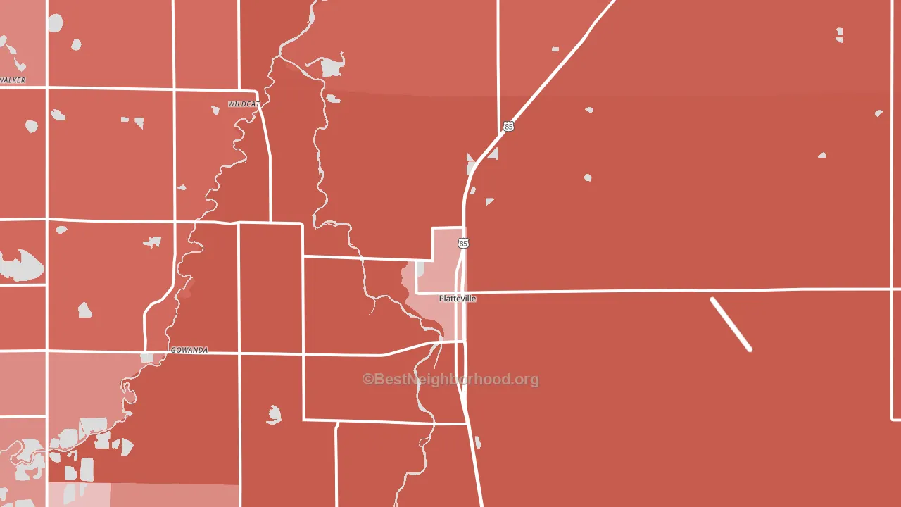 80651, CO block-group political-lean map