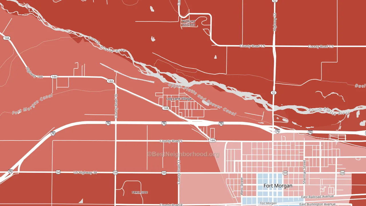 80705, CO block-group political-lean map