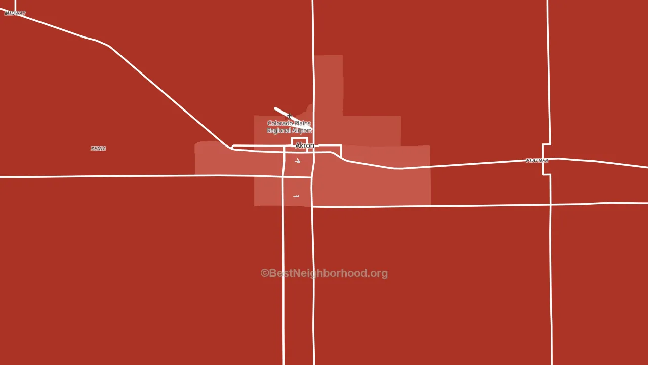80720, CO block-group political-lean map