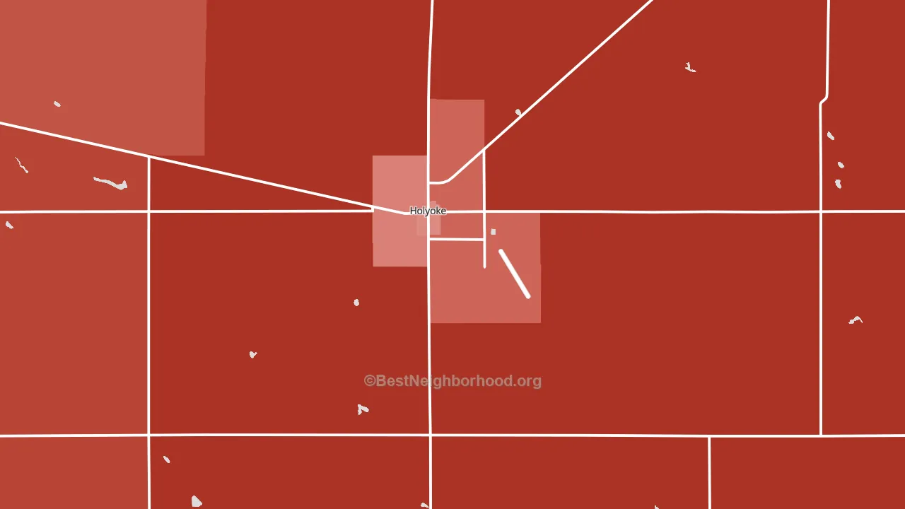 80734, CO block-group political-lean map