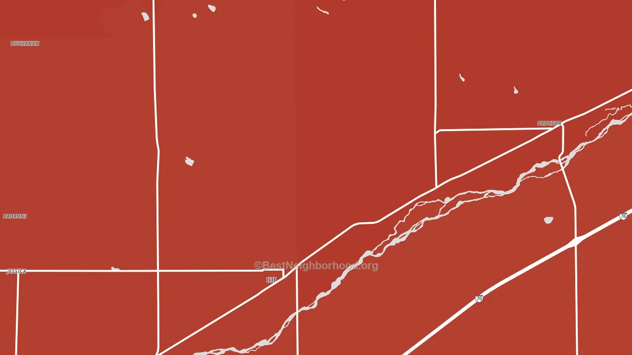 80736, CO block-group political-lean map