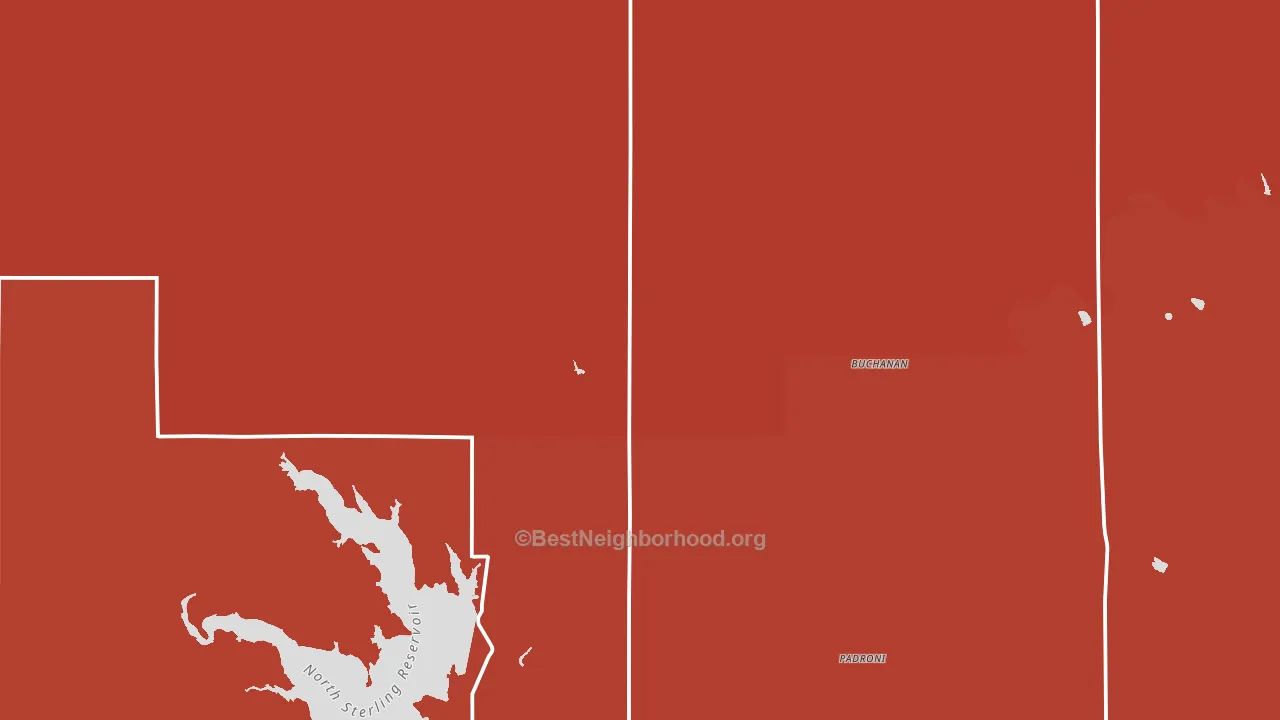 80745, CO block-group political-lean map