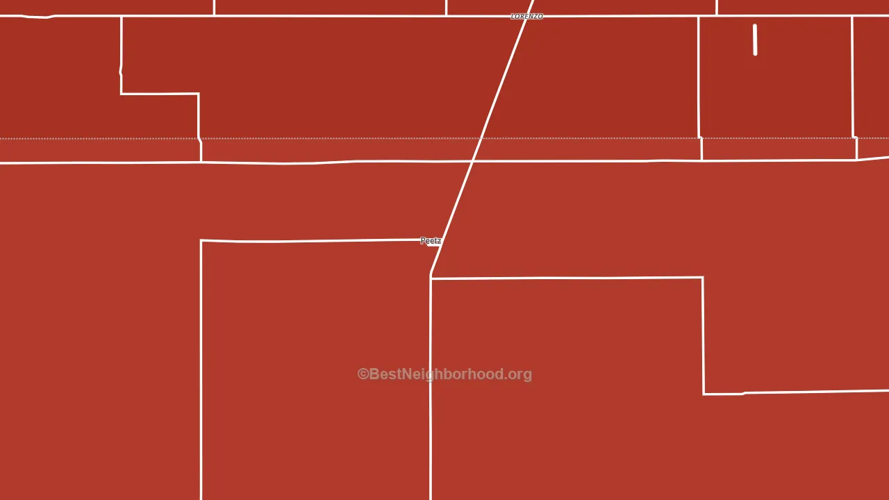 80747, CO block-group political-lean map