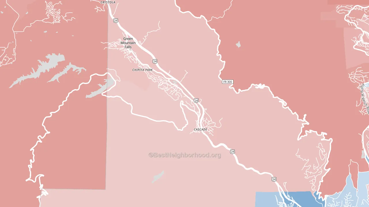 80809, CO block-group political-lean map