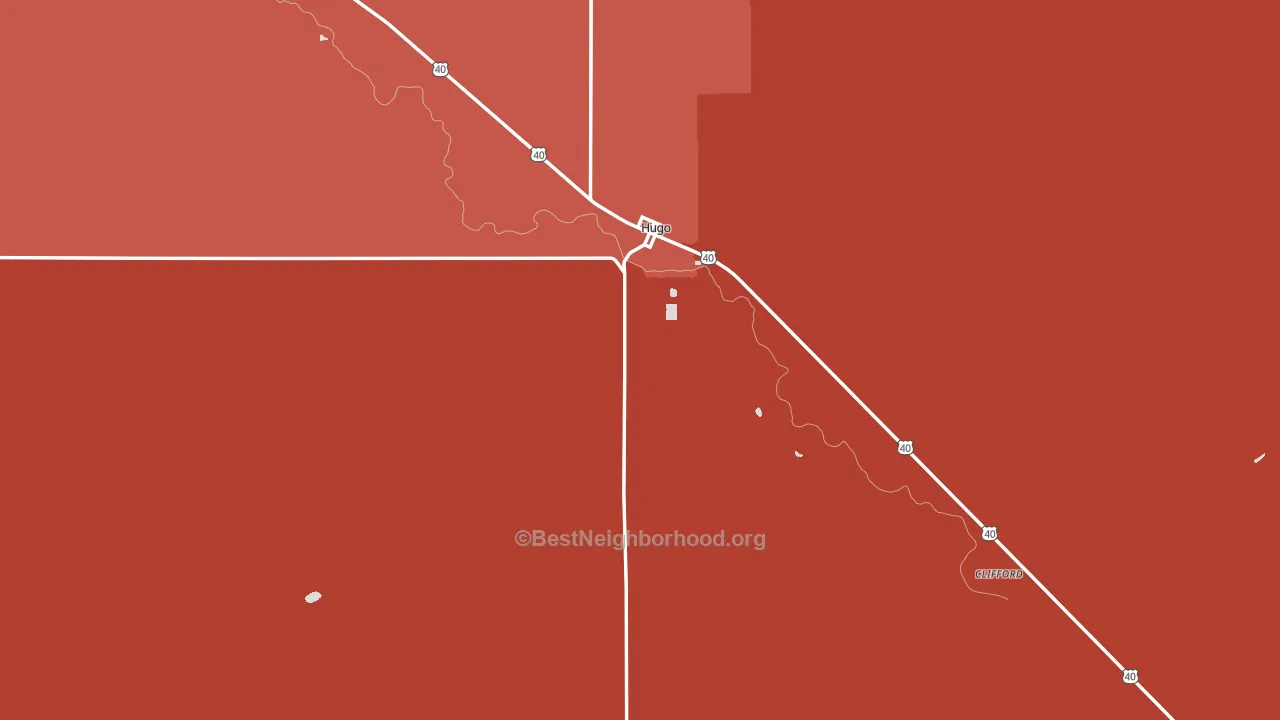 80821, CO block-group political-lean map