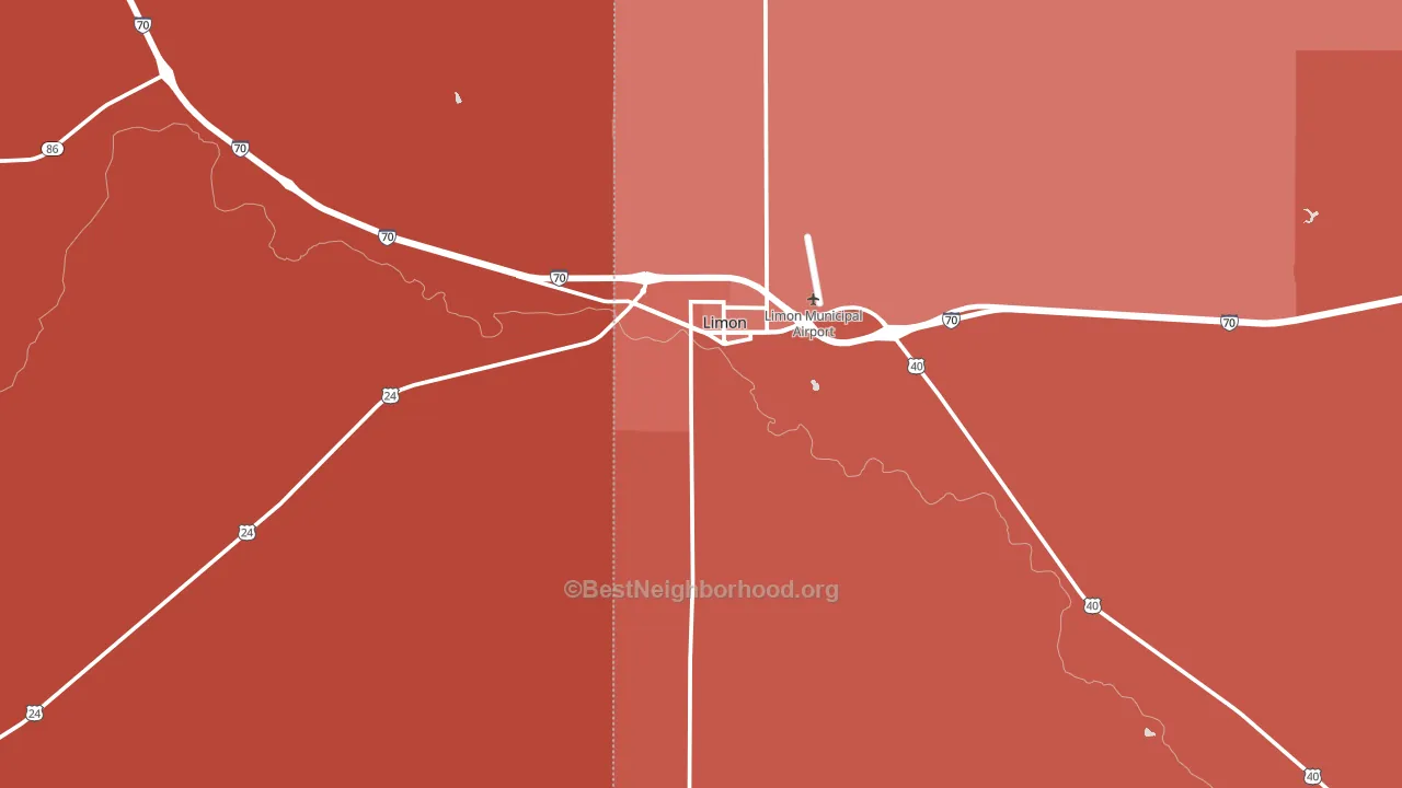 80828, CO block-group political-lean map