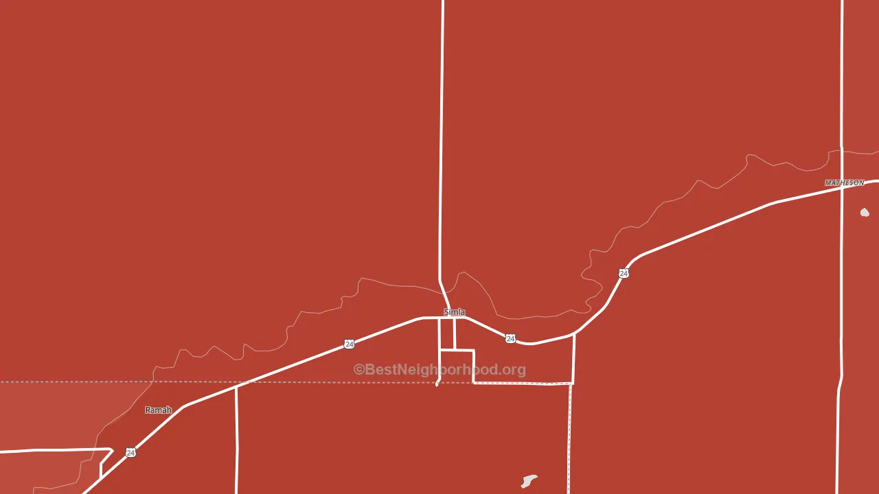 80835, CO block-group political-lean map