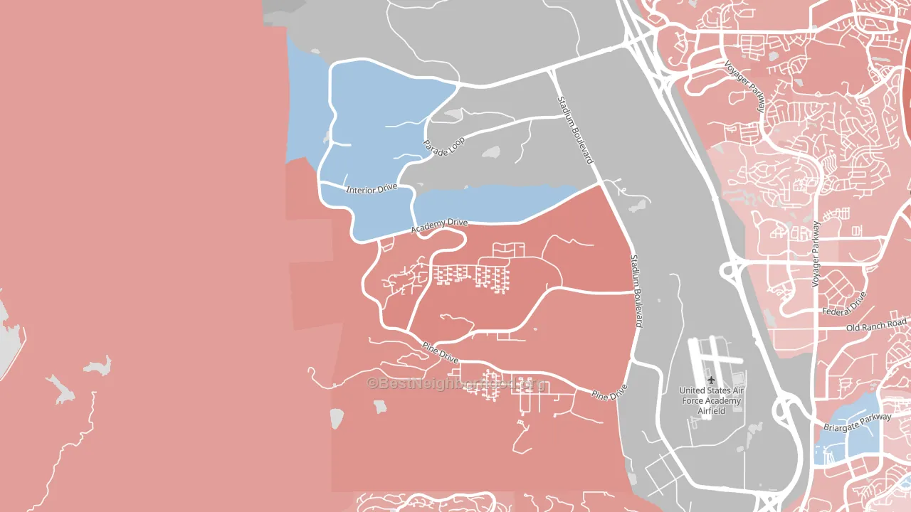 80840, CO block-group political-lean map