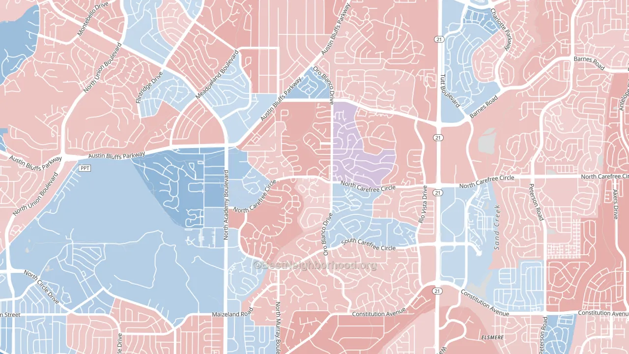 80917, CO block-group political-lean map