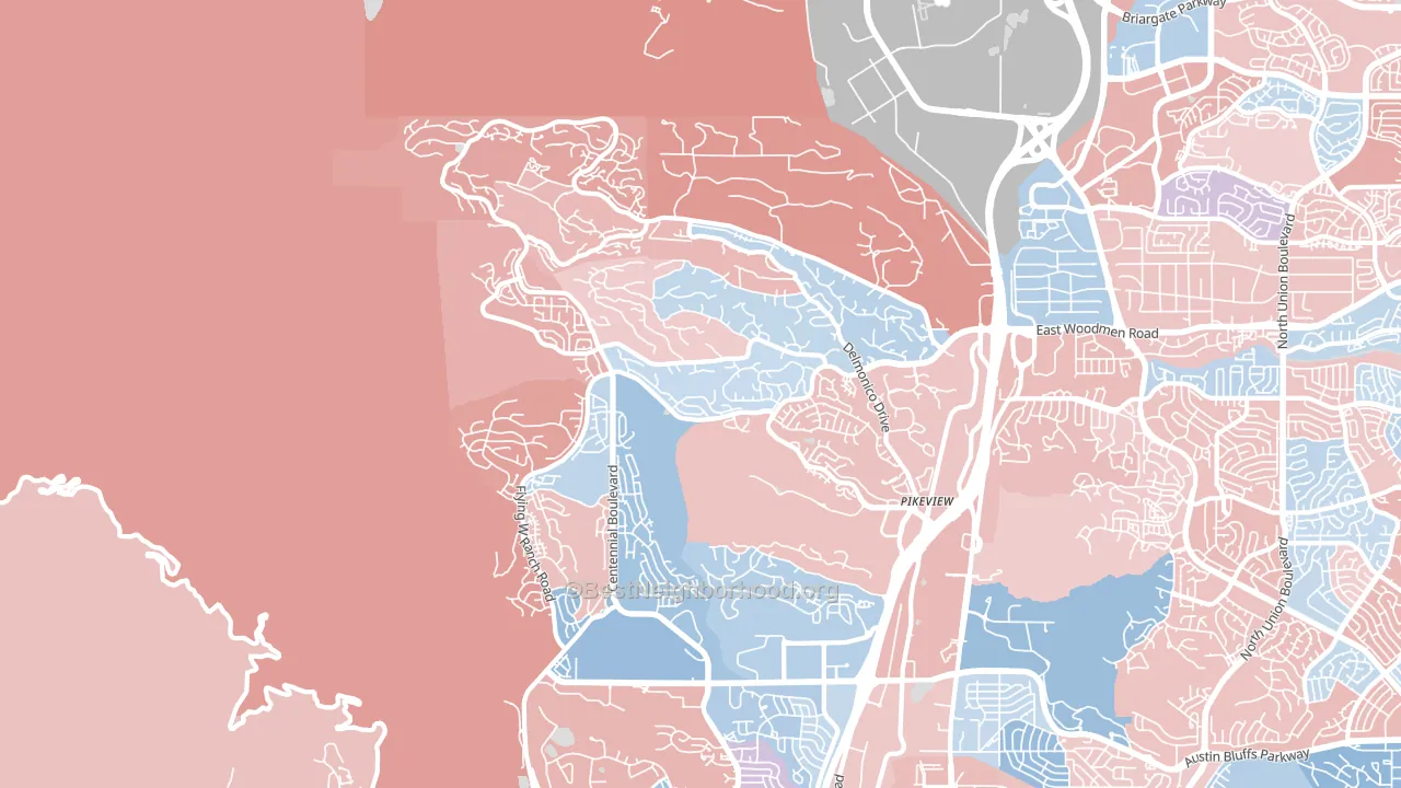 80919, CO block-group political-lean map