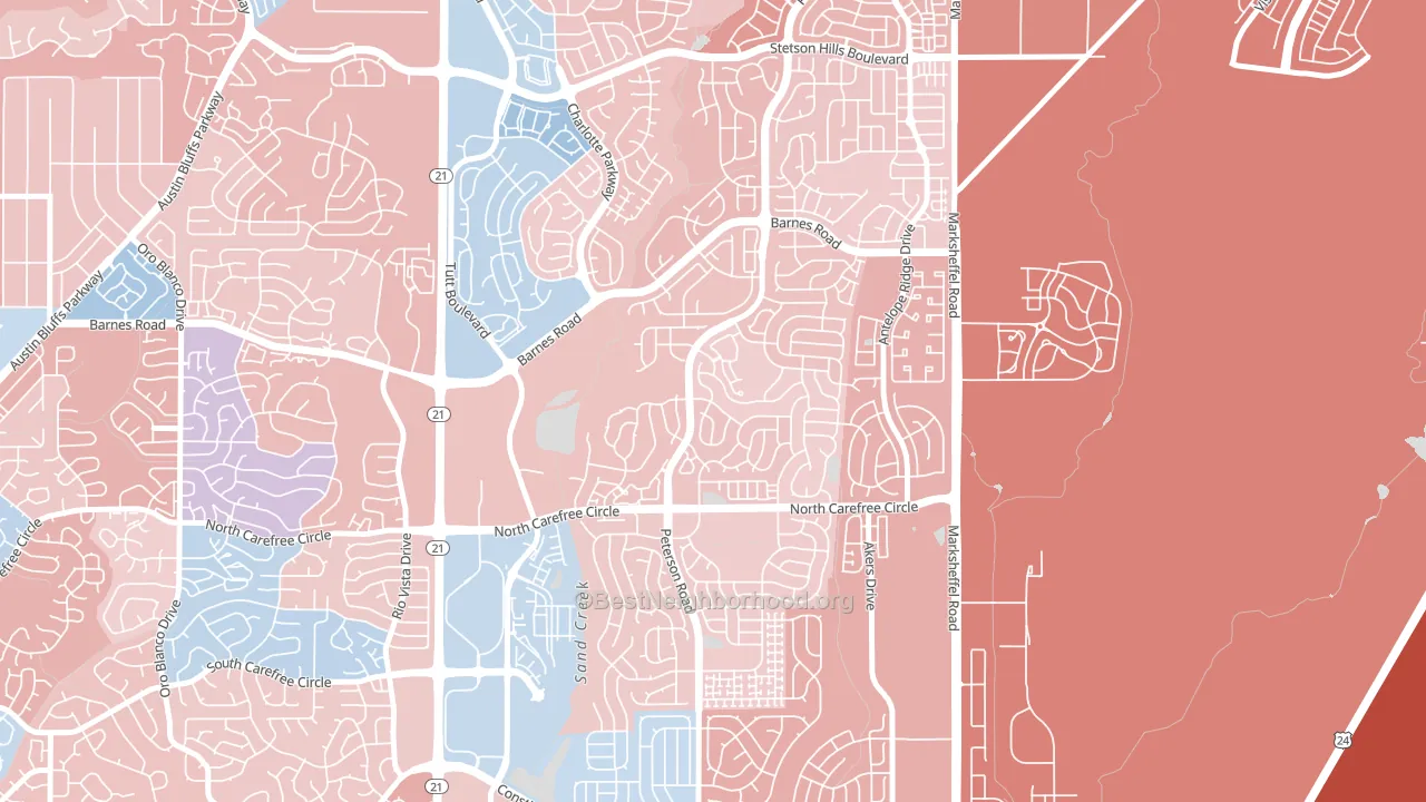 80922, CO block-group political-lean map