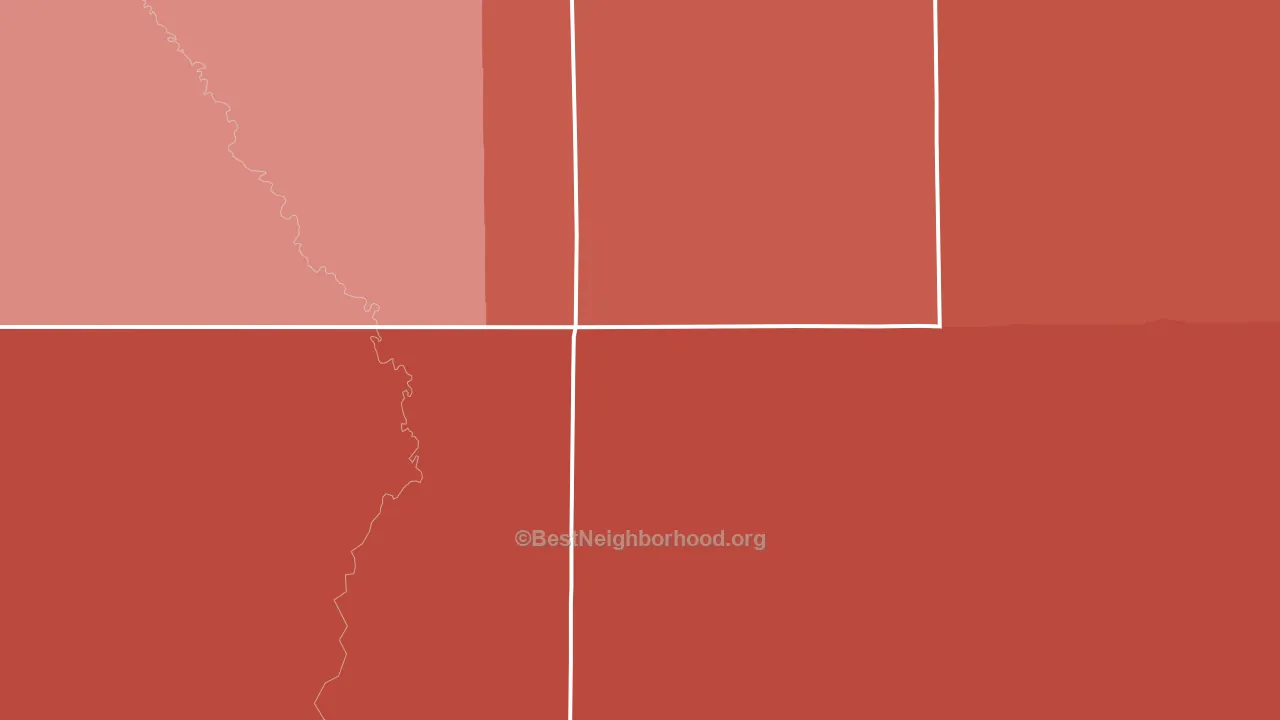 80928, CO block-group political-lean map