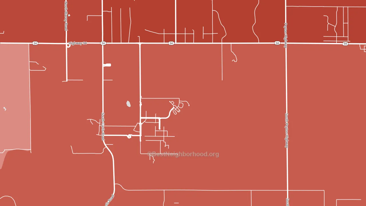 80930, CO block-group political-lean map