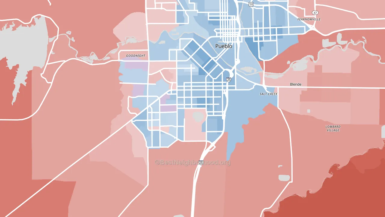 81004, CO block-group political-lean map