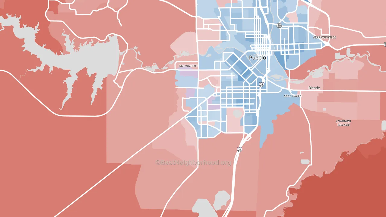 81005, CO block-group political-lean map