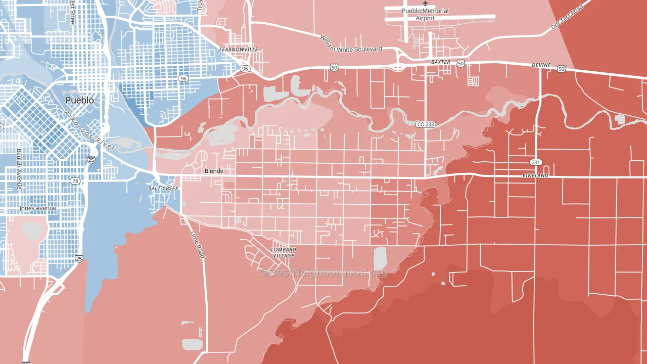 81006, CO block-group political-lean map