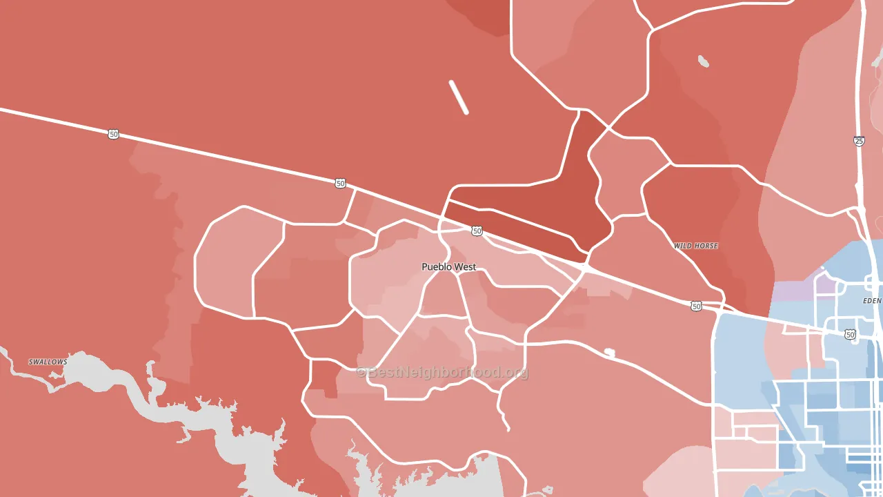 81007, CO block-group political-lean map