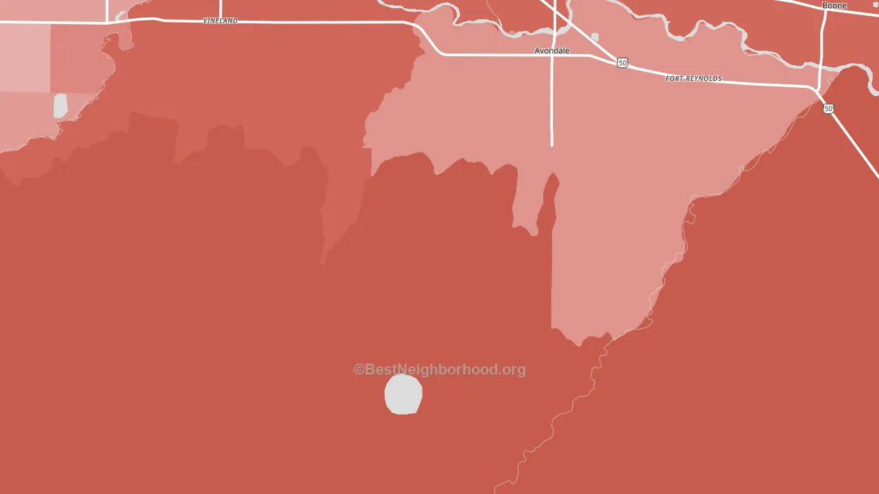 81022, CO block-group political-lean map