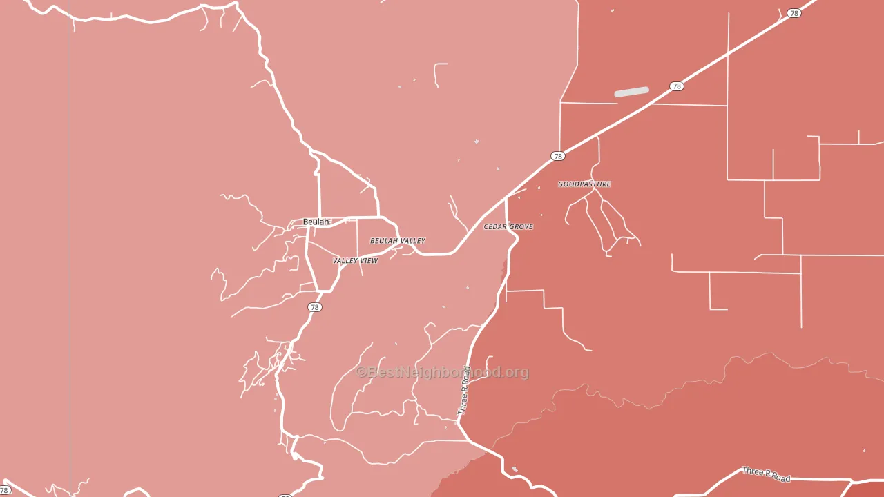 81023, CO block-group political-lean map