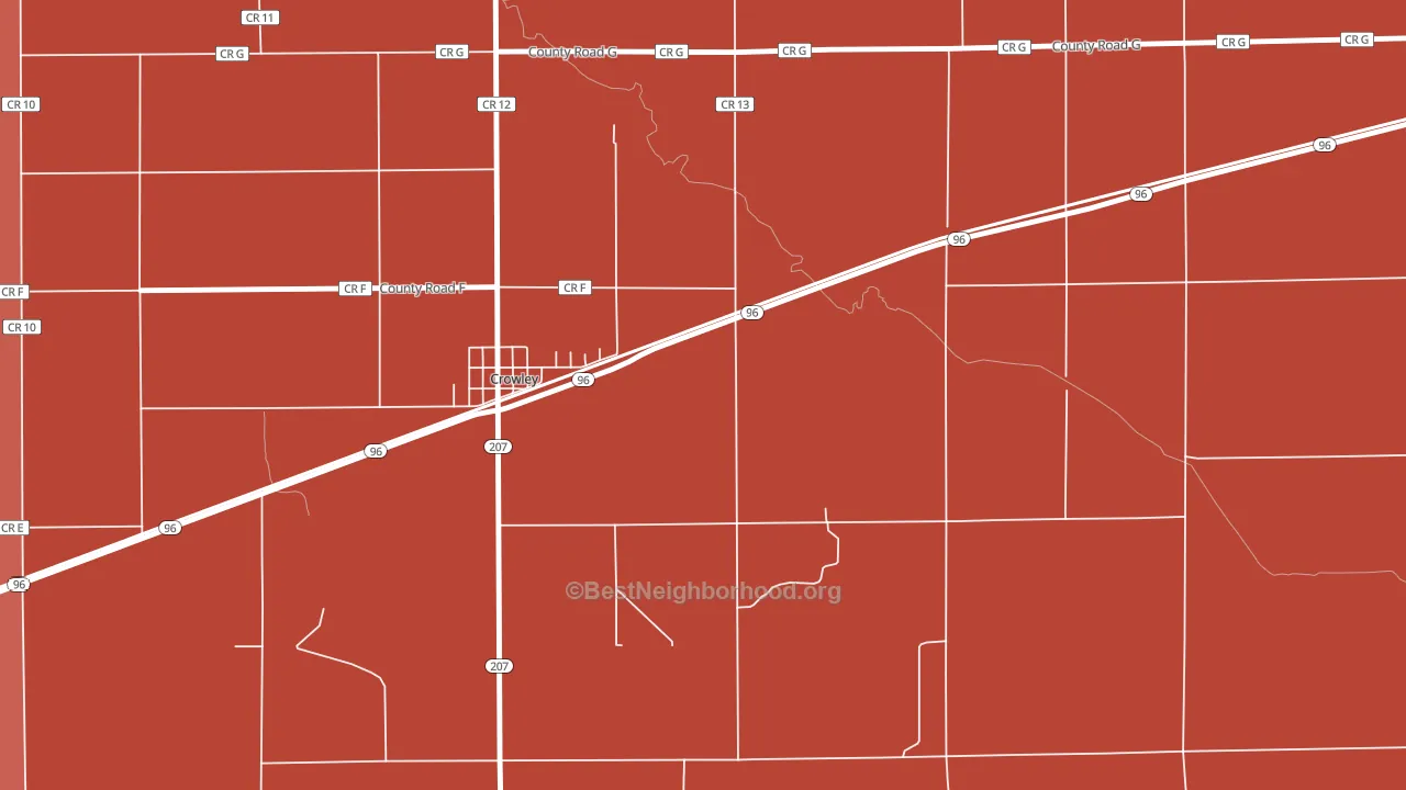 81034, CO block-group political-lean map