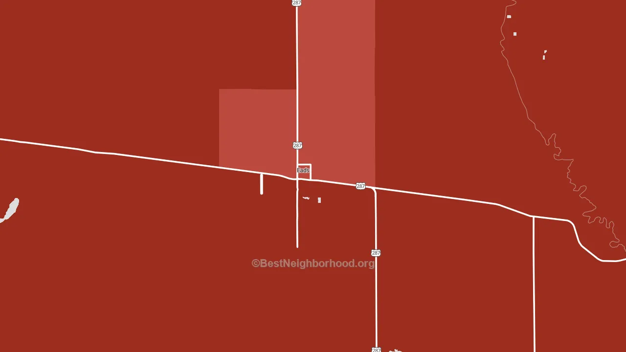 81036, CO block-group political-lean map
