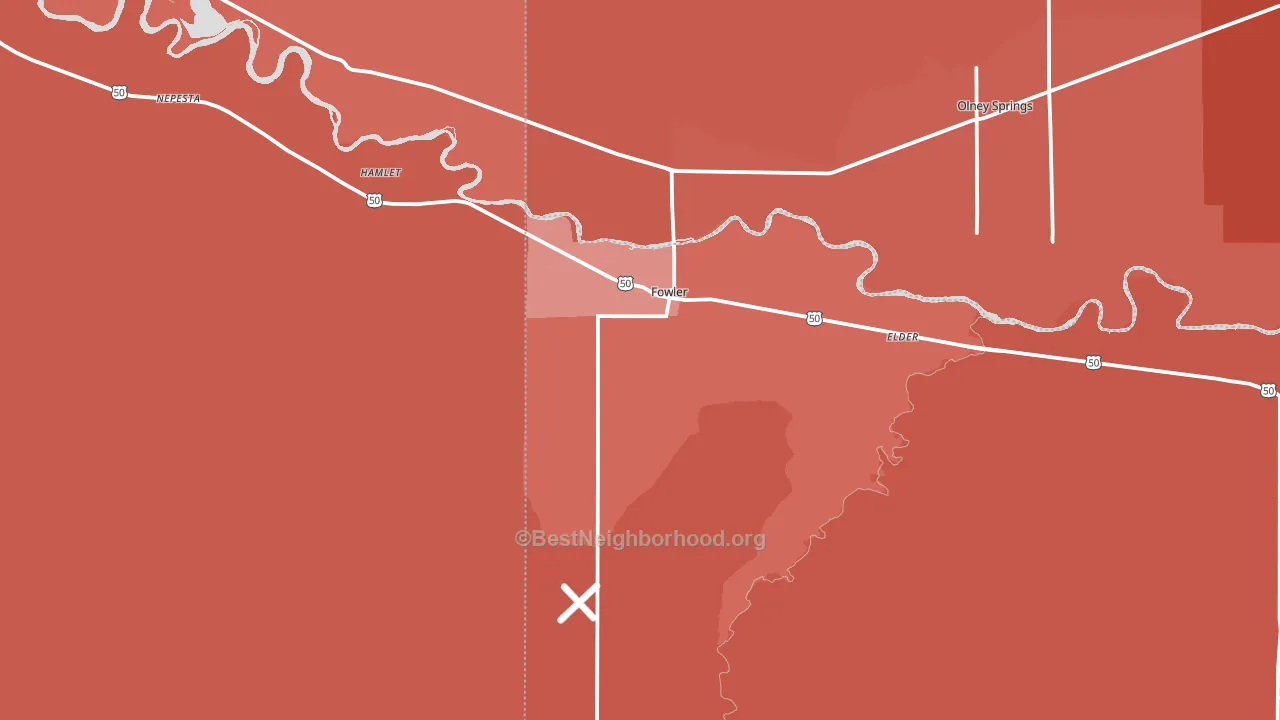 81039, CO block-group political-lean map